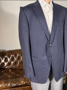 Tom Ford 100% Cashmere Flannel O'Connor Blazer Navy Blue EUC 54 EU 44R US